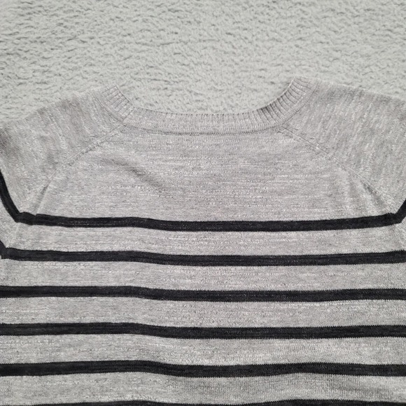 Lucky Brand Sweater Mens Large Gray Striped‎ Casual Normcore Long Sleeve Classic - Picture 4 of 9